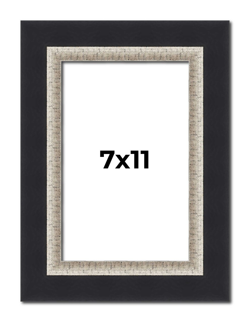 7x11 Embellished Picture Frame with UV-Resistant Acrylic & Acid Free Backing, Available in 3 Finishes - Black, Brown, Gold